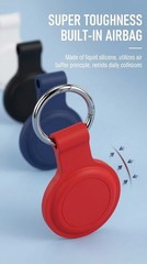 [4 Pack Family Set] Case Compatible with AirTag Holder Black/White/Blue/Red