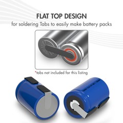 Tenergy Sub C 2200mAh and 4/5 Sub C 1300mAh 1.2V NiCD No Tabs or With Tabs Lot
