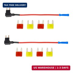 Mini Blade Fuse Holder Fuse with 10A, 20A – Tap 12V Car Add-a-Circuit Fuse TAP A
