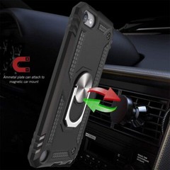 For iPod Touch 5th 6th & 7th Gen -Hard Hybrid Magnetic Ring Kickstand Armor Case
