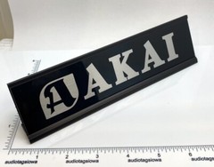AKAI Stereo Desk Sign – Custom Silver Aluminum