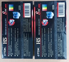 2 Lot TDK T-160 8-Hours, Blank VHS Tape, New & Sealed