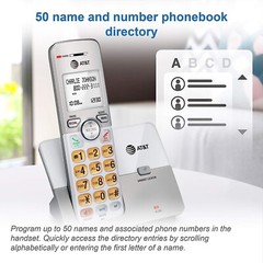 AT&T 3 Handset Cordless Home Phone System Caller ID Call Waiting Speakerphone