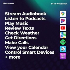 Pioneer DMH-W3050NEX 6.8″ Car Stereo Receiver w/ Apple CarPlay & Android Auto