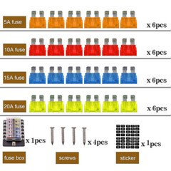 12-Way Blade Fuse Box Block Holder LED Indicator 12V 32V Car Marine Waterproof