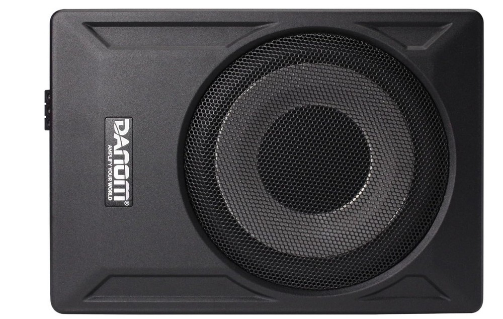 DANOM Slim Active Subwoofer 10″ 100W – Under-Seat Powered Subwoofer Compact Car