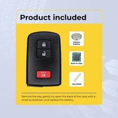 Smart Key Fob 2016 – 2020 Toyota Tacoma FCC: HYQ14FBA MPN: 89904-0E092 2-Pack