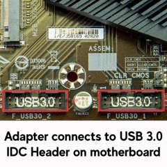 24cm USB 3.2 Gen 2 Internal Adapter, 20-Pin M/F, 10Gbps, Outward Type, Black