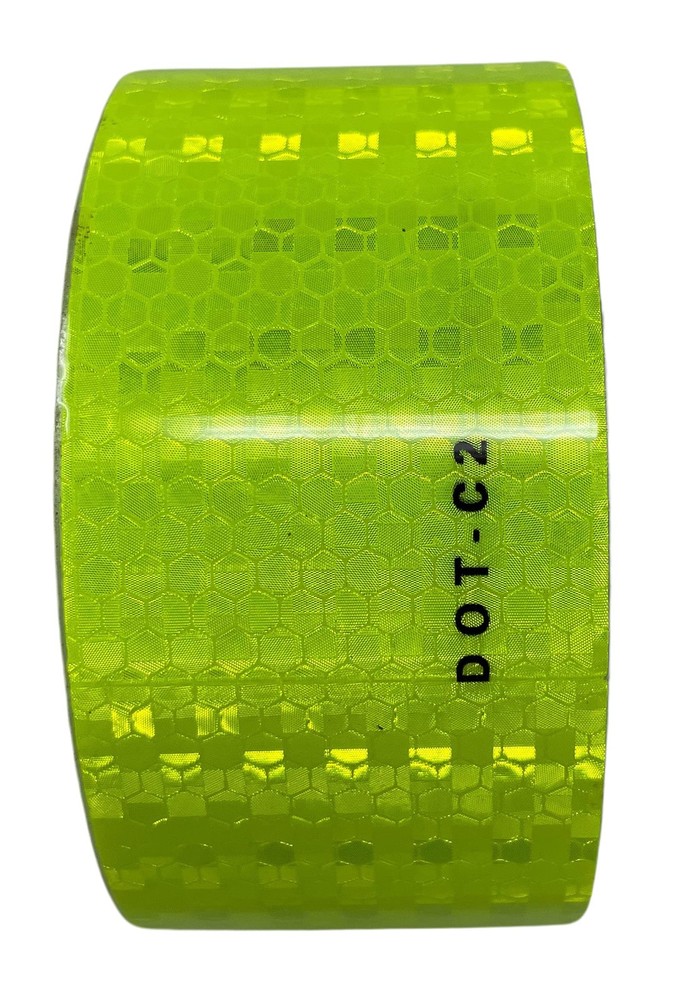 Fluorescent Yellow Green Reflective Tape DOT-C2 Conspiciuity Tape – COMMERCIAL