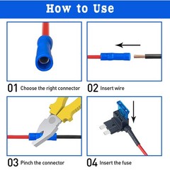 15PCS Car Fuse Holder TAP Adapter Kit 12V 15A 20A Add-a-circuit Standard ATM APM