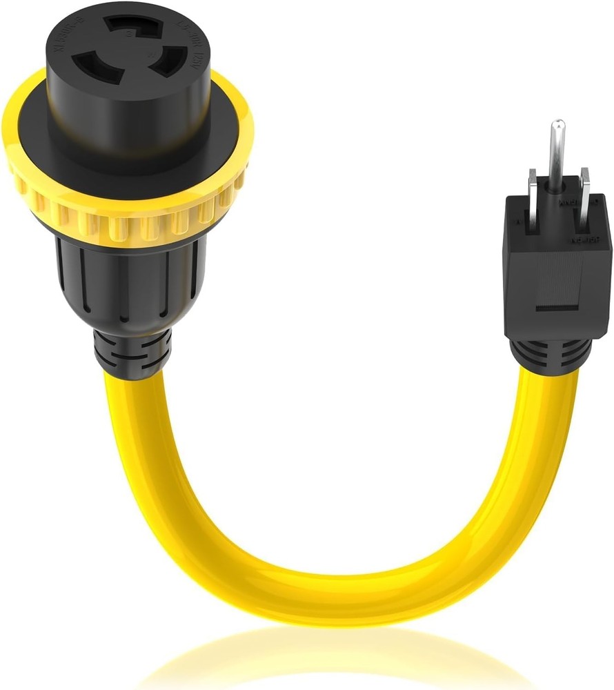 30 Amp to 15 Amp 5-15P Male to L5-30R Fema Size: 15A Male / 30A Female Locking