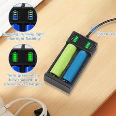 USB Smart Battery Charger For18550 14500 16340 Rechargeable Li-Ion Batteries Lot