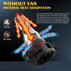 For GMC Yukon 2007-2014 6000K White LED Headlight Hi/Lo Beam Fog Light Bulbs P4C