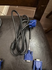 4pk 15-PIN SVGA SUPER VGA Epson Projector Male to Male Cable, BLUE CORD, 6 Feet