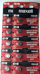 10 PACK MAXELL 377 SR626SW SR626 SILVER OXIDE (GOOD EXP 12/30) FREE SHIPPING