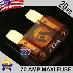 20 Pack 70A AMP Gold Large Blade Style Audio Maxi Fuse Car 12V 24V 32V Auto US