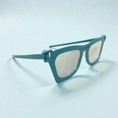 Polaroid 3-D Glasses Model 727 Vintage 1950s 3D Movie Viewer Blue Horn Rim Frame