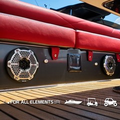 DS18 CF-65M 6.5″ Carbon Fiber Marine Speaker – 2-Way 300W Max 4 Ohms 2 Speakers