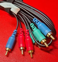 6FT COMPONENT VIDEO CABLE 3 RCA RED GREEN BLUE RGB COAXIAL for HDTV DVD VCR- NEW