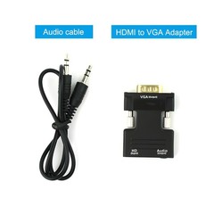 HDMI Female to VGA Male Converter with Audio Adapter Support 1080P Signal Output
