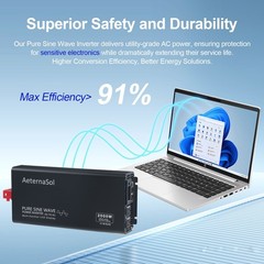 2000W 4000W Pure Sine Wave Inverter 12V DC to 120V AC Converter Remote Control