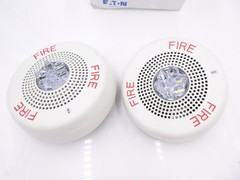 Box of 2 Eaton ELSPSTWC Eluxa High Fidelity Speaker Strobes 25/70V SEE DESC.