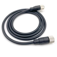 M12 8 Pin Female To Female Connector Cable A Code Straight 1.64ft 0.5m 60V 4A