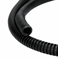50 Ft. Long 1/8 Inch Diameter Polyethylene Flexible Split Loom Tubing Coil Black