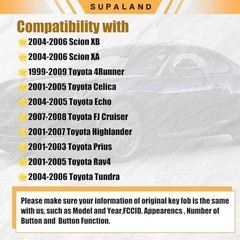 Key Fob Keyless Entry Fits for Toyota Highlander Tundra RAV4 Tacoma Scion XA