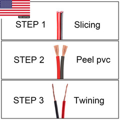 16 Gauge Wire, 16AWG Automotive Wire Electrical Wire 100FT 2 Conductor Red Black