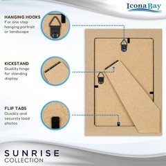 Icona Bay – 4×6 Black Picture Frame – Painted Solid One-Piece Wood 4×6,