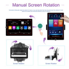 10.4″ Single 1DIN Wireless Apple CarPlay Car Stereo Rotatable Touch Screen Radio