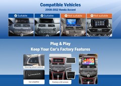 CAM+DVR+Android Auto 14 10.1″ for 2008-2012 Honda Accord Car Radio Apple CarPlay