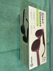 New WeariQ Wireless Smart Glasses Bluetooth, Black Polarized Lenses, Brown Frame