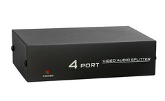 1 In 4 Out RCA AV Splitter 1 Input 4 Outputs Analog Video Stereo Audio Splitter