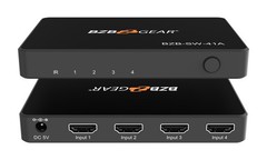 BZBGEAR 4×1 4K UHD Ultra Slim HDMI Switcher with IR Remote Control