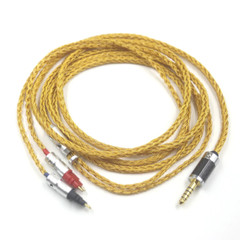16 Core OCC 24k Gold Plated Earphone Cable For Sennheiser HD580 HD600 HD650 HDxx