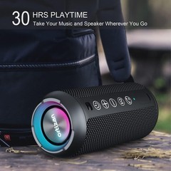 RGB Light Show Portable Speaker – Waterproof, 30 Hours Playtime for Outdoor Fun