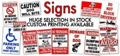 Warning Beware Of Dog 8″ x 12″ Sign doberman security attack guard bite BD015