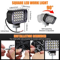 2Pcs 4″ 800w LED Work Light Bar Spot Flood Pods Fog Lamp Offroad Driving SUV ATV