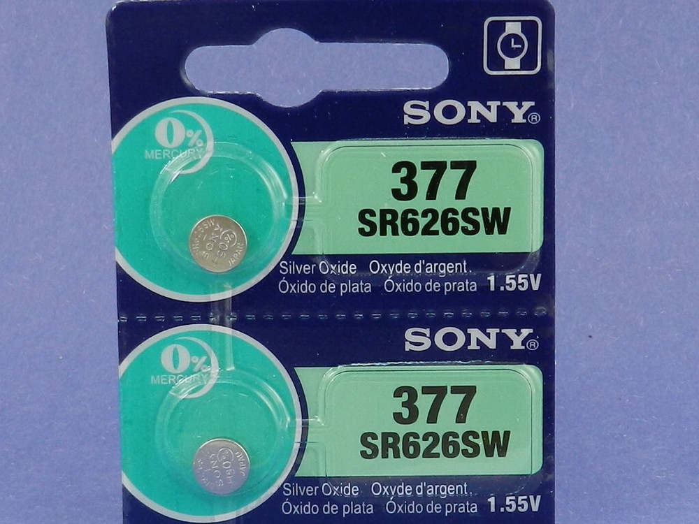 Sony 377 SR626SW Watch Battery 2Pc