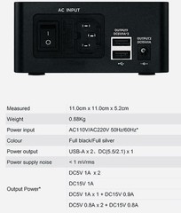 Topping P50 Linear AC/DC Power Supply Adapter for Hifi Audio 5V 1a 15V 1a Ultra