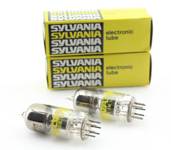 New Qty 2 SYLVANIA 6GK5 6FQ5A Matched Pair Grey Plates 0 Getter NOS USA Tubes