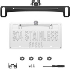 Durable Stainless Steel Backup Camera Mount for Universal License Plates