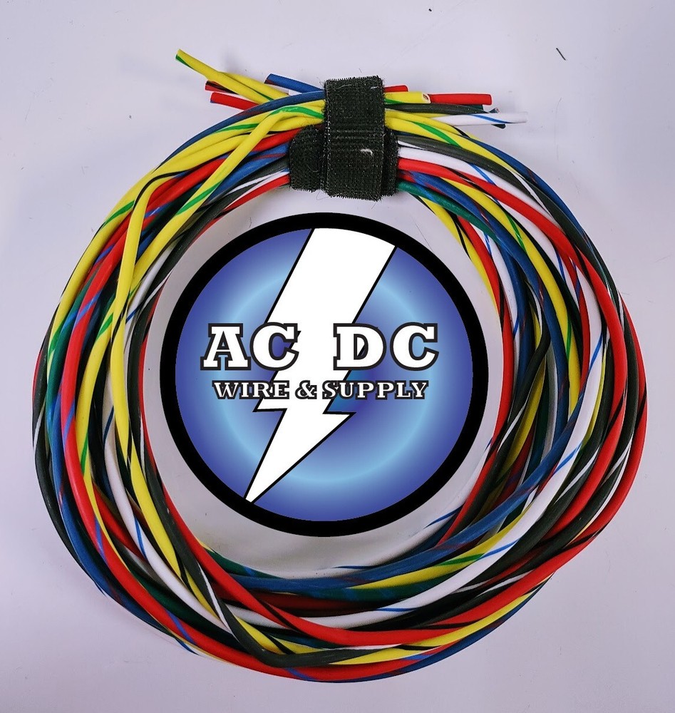 LOT (D) 16 AWG GXL HIGH TEMP AUTOMOTIVE POWER WIRE 8 STRIPED COLORS 25 FT EA