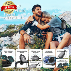 Portable Mini Bike Bluetooth Speaker,Ip67 Waterproof Wireless with Adjustable St