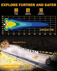 4x AUXBEAM 5″ Inch 20400LM 172W LED Pods Side Shooter Pod Lights White Amber DRL