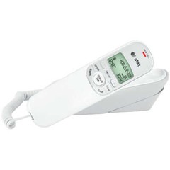 AT&T TR1909W Corded Trimline Phone with Caller ID (White) USED