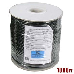 1000FT 4 Conductor 26 Gauge Modular Cable Cord Stranded Wire Bare Copper Black