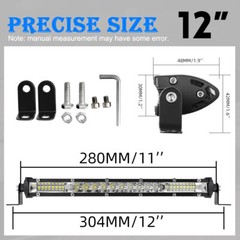 10″ inch 450W LED Work Light Bar Combo Spot Flood Driving Off Road SUV Boat ATV